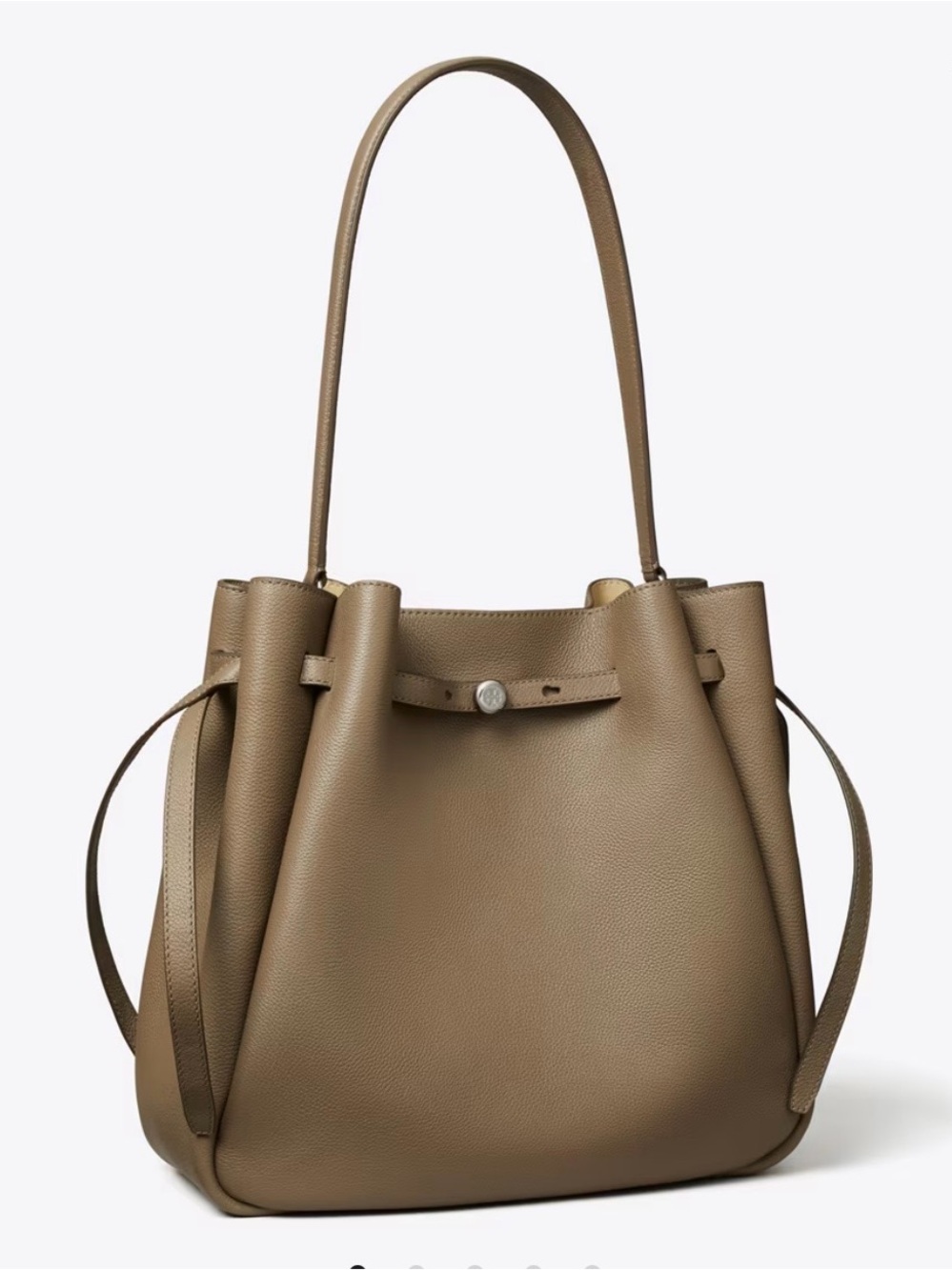 Tory Burch LARGE ROMY BUCKET BAG Wild mushroom new nvr worn won’t leave up long! - Picture 1 of 5
